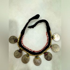 antique coin necklace choker (vintage)